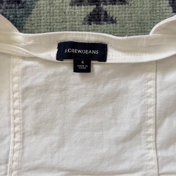 J. Crew White Denim button-down scoopneck dress with pockets - Picture 7 of 10